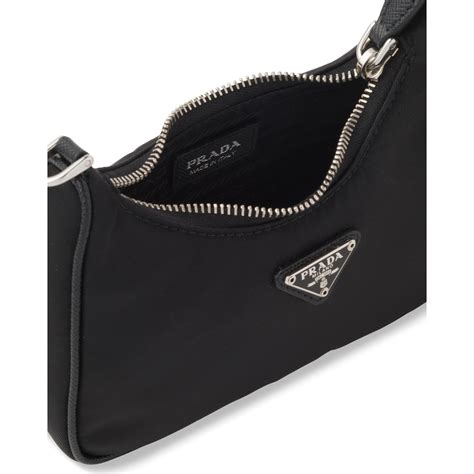 prada short shoulder bag|Prada nylon mini shoulder bag.